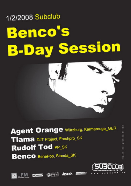 Dj Benco B-day party - flyer